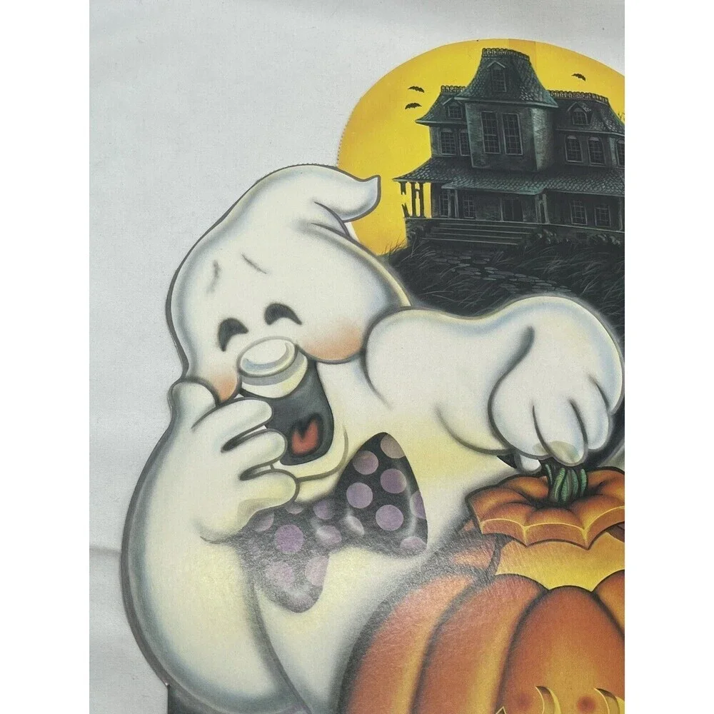 VINTAGE BEISTLE HALLOWEEN GHOST DIE CUT CARDSTOCK DECORATION